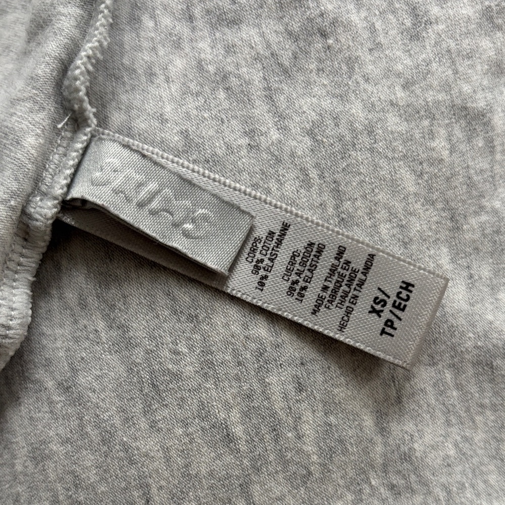 Skims Bodycon Gray Long Sleeve Women's Top - Picture 2 of 5